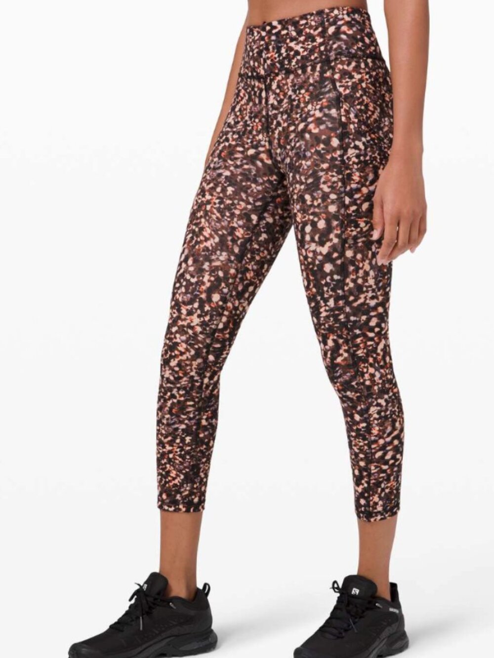 Lululemon Invigorate Crop Leggings Womens 0 Multicolor 23" Activewear Yoga